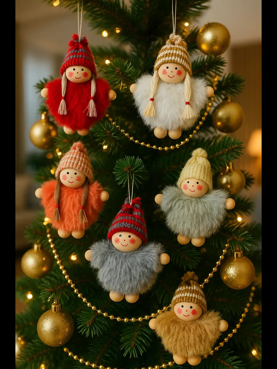 Елочные игрушки новогодние на елку ангелочки