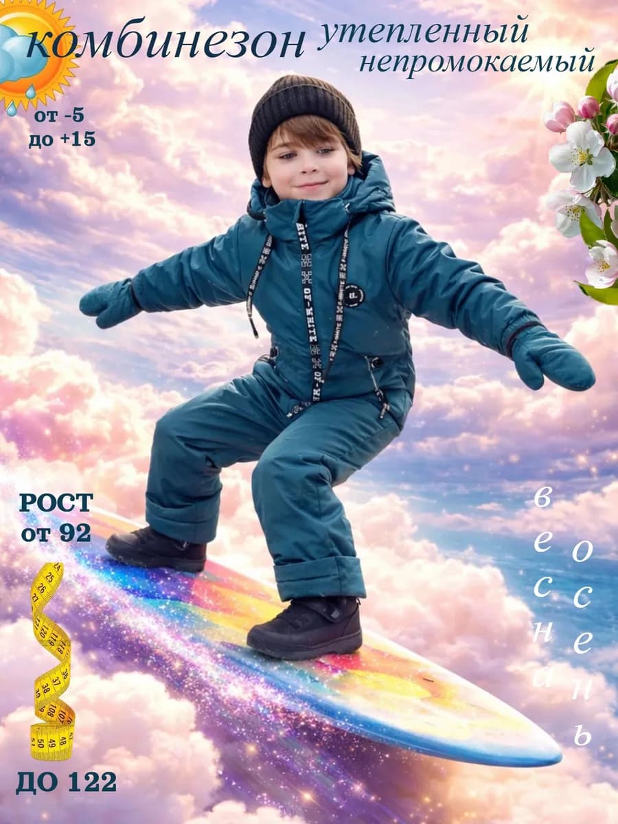 Утепленный комбинезон из мембраны 92-122