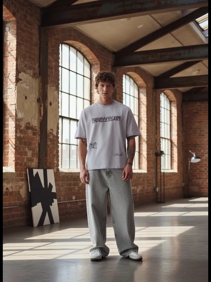 Футболка оверсайз из хлопка с надписью