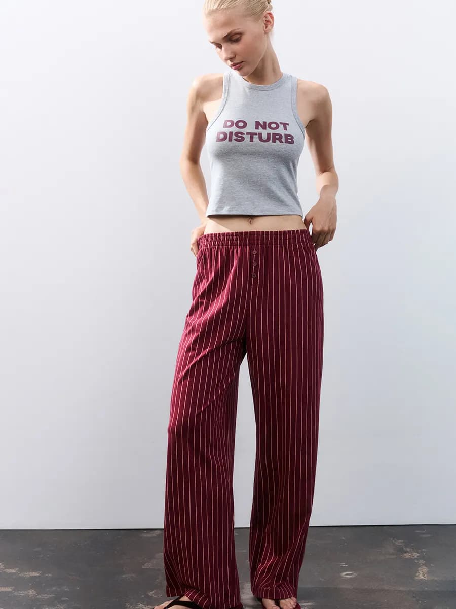 Брюки домашние из хлопкового трикотажа