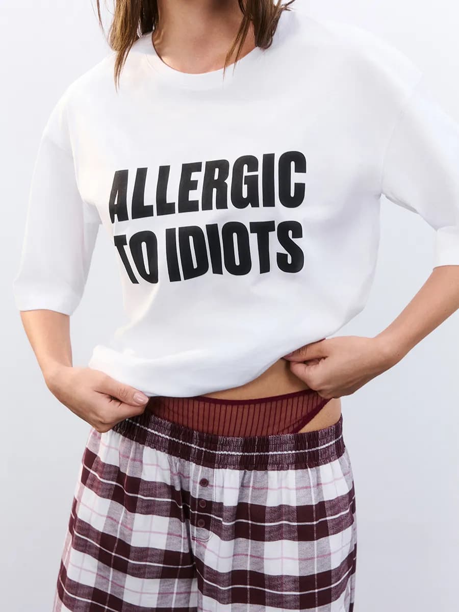 Футболка домашняя с принтом