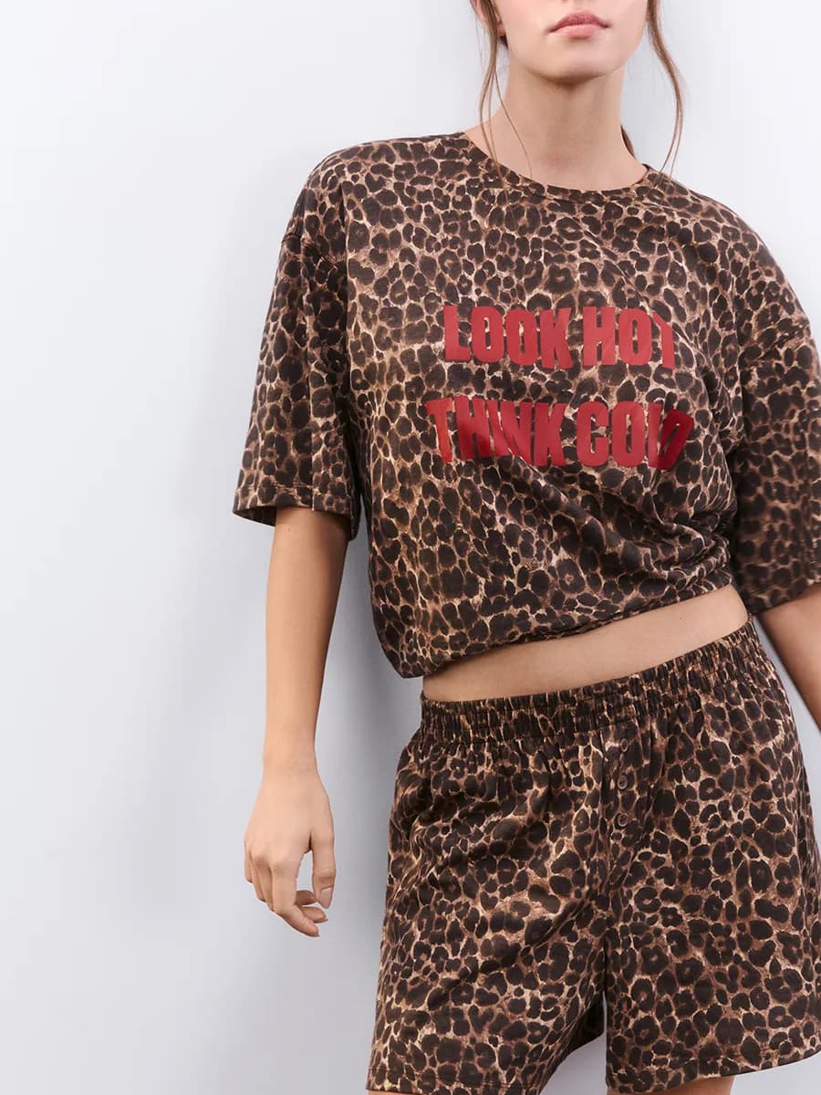 Футболка домашняя с принтом