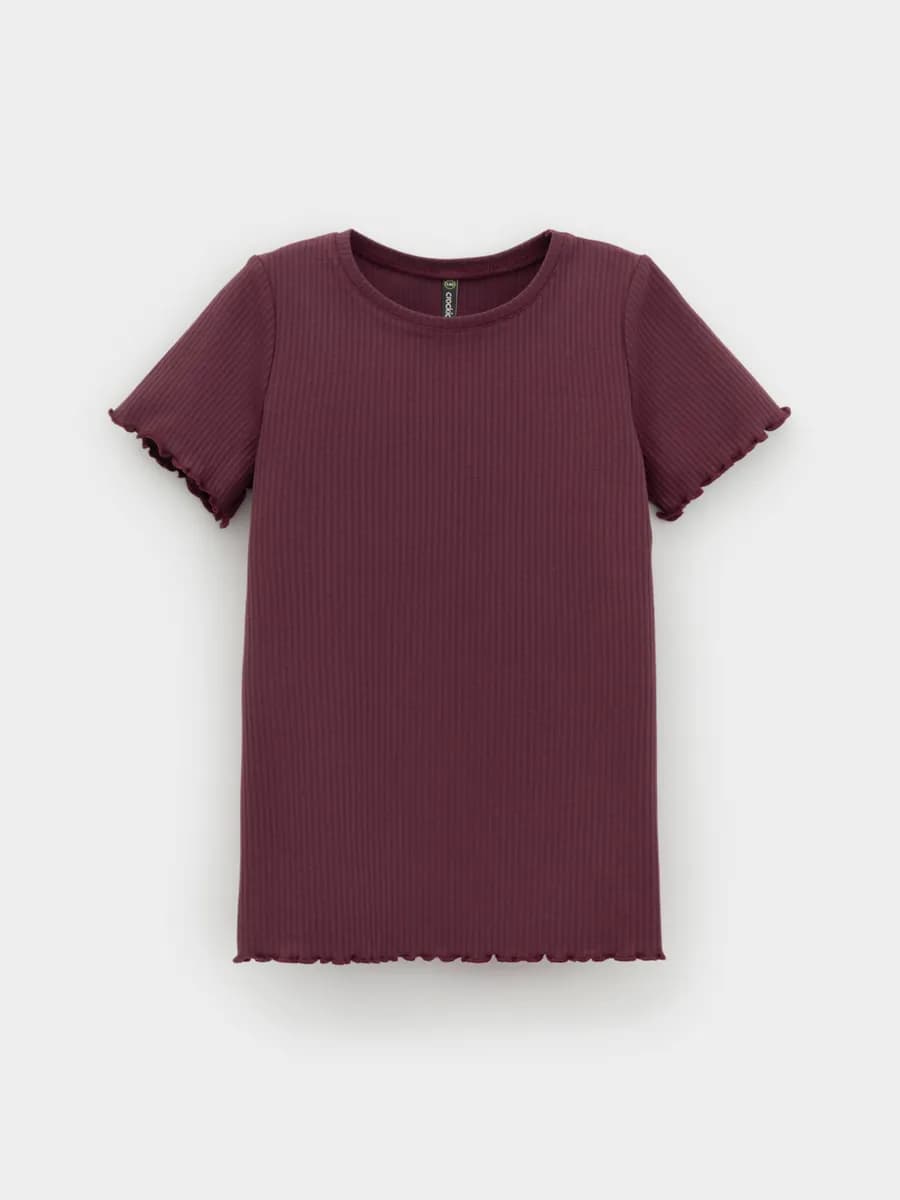 Футболка в рубчик базовая - фото 1