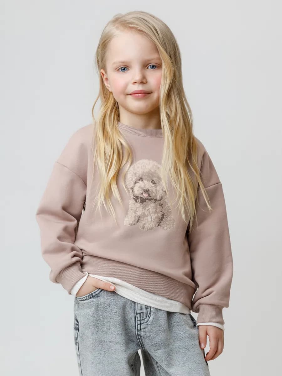 Свитшот из хлопка для девочки