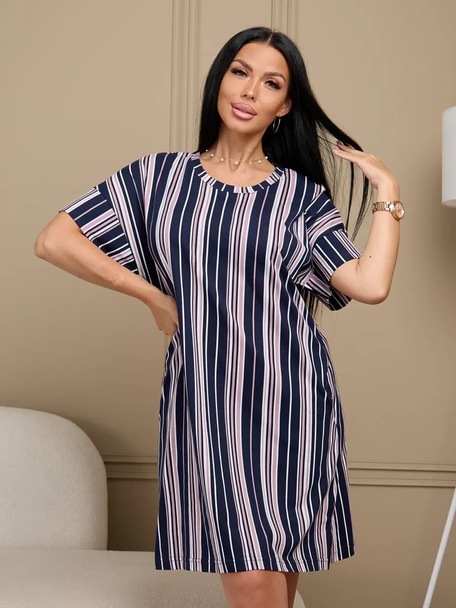 Туника домашняя больших размеров летняя хлопок