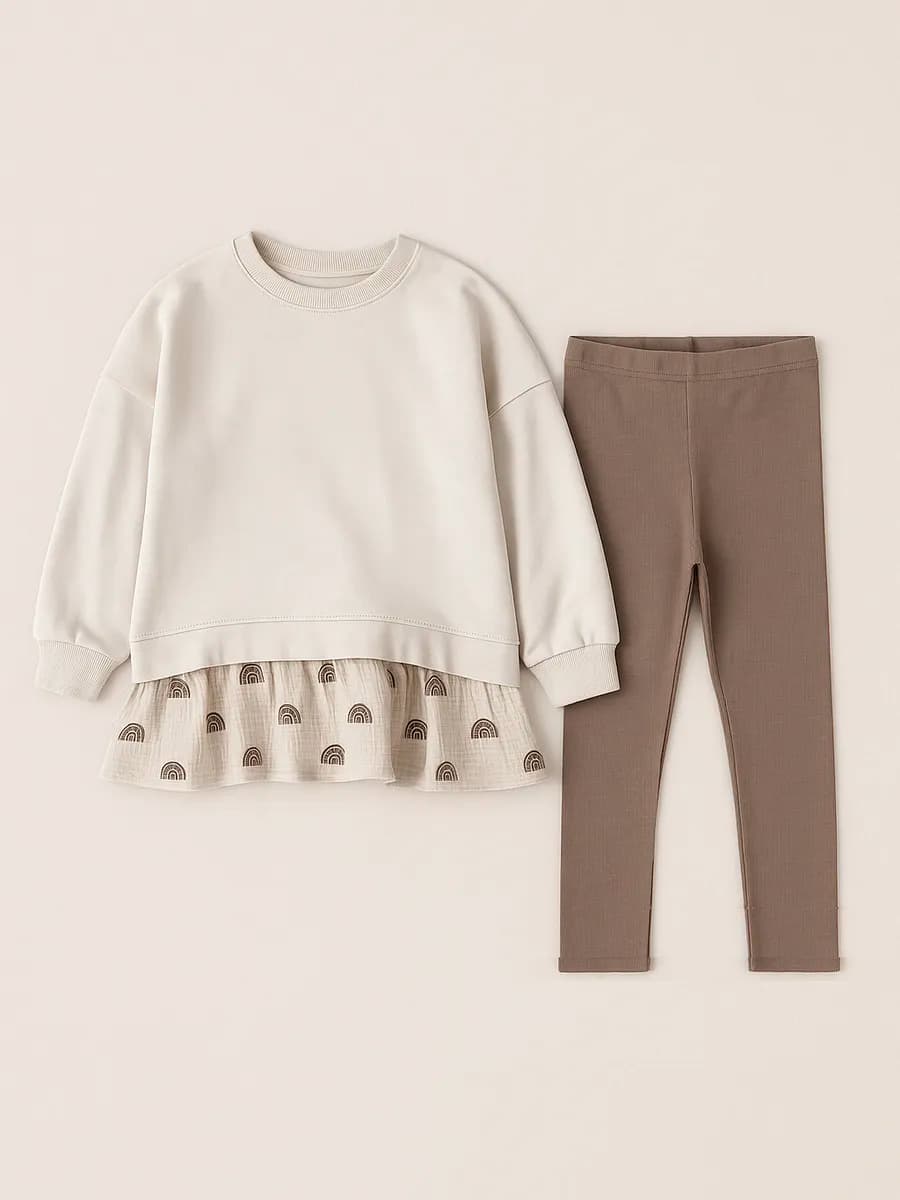 Костюм нарядный с леггинсами в садик