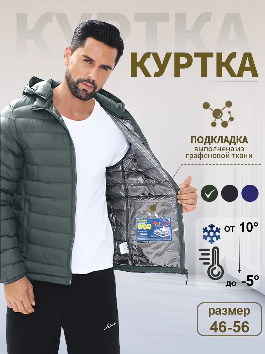 Куртка демисезонная с капюшоном утепленная