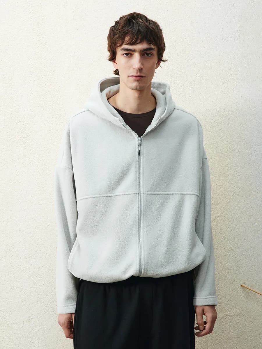 Худи-зипка флисовая с капюшоном