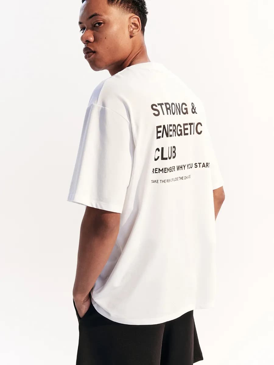 Футболка спортивная из сетки с принтом