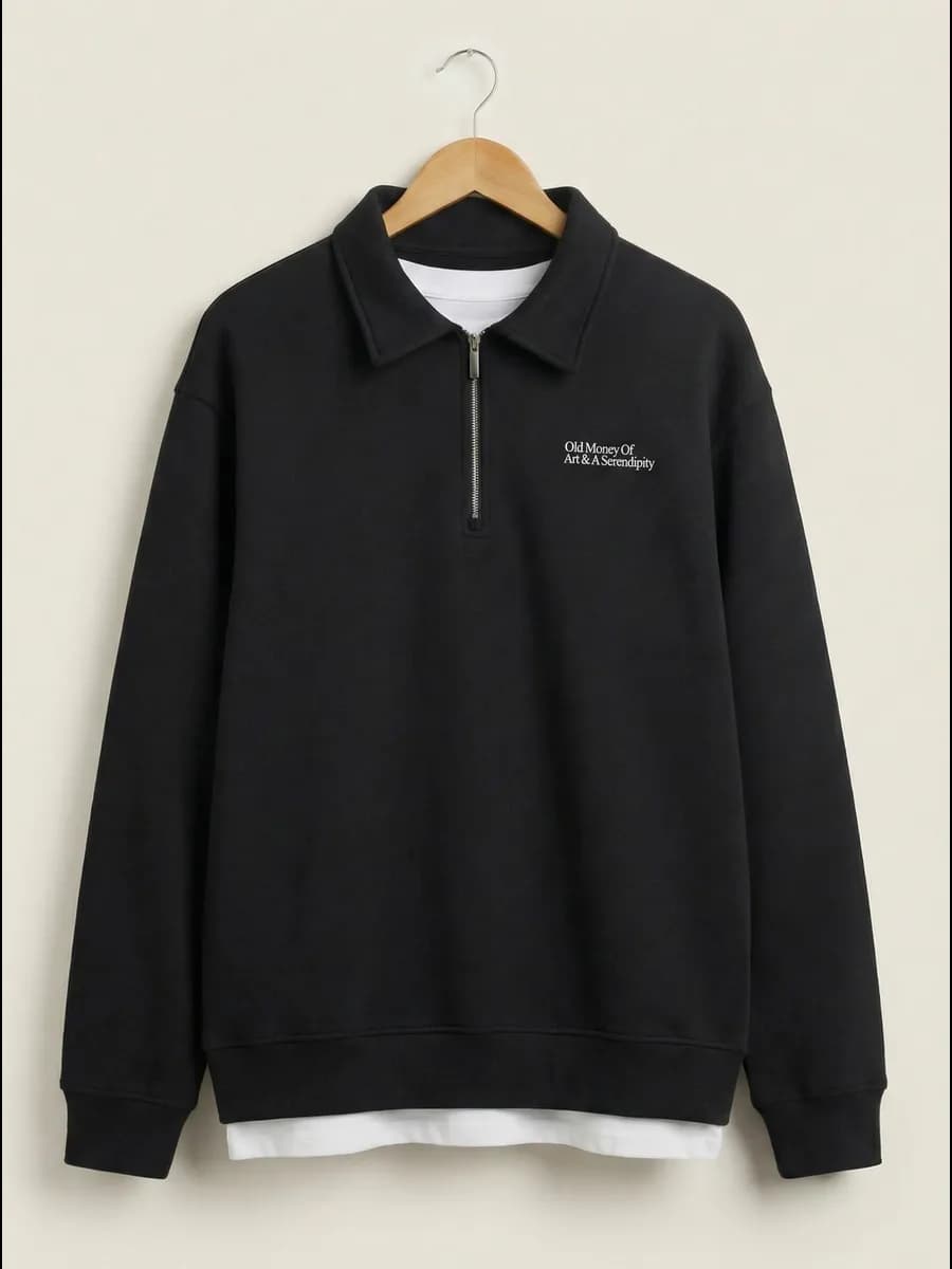 Свитшот old money кофта полузамок