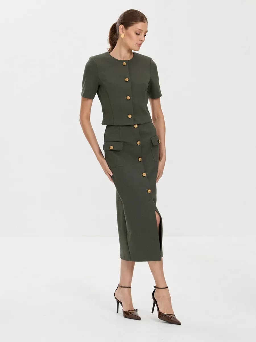 Юбка-карандаш миди - фото 1