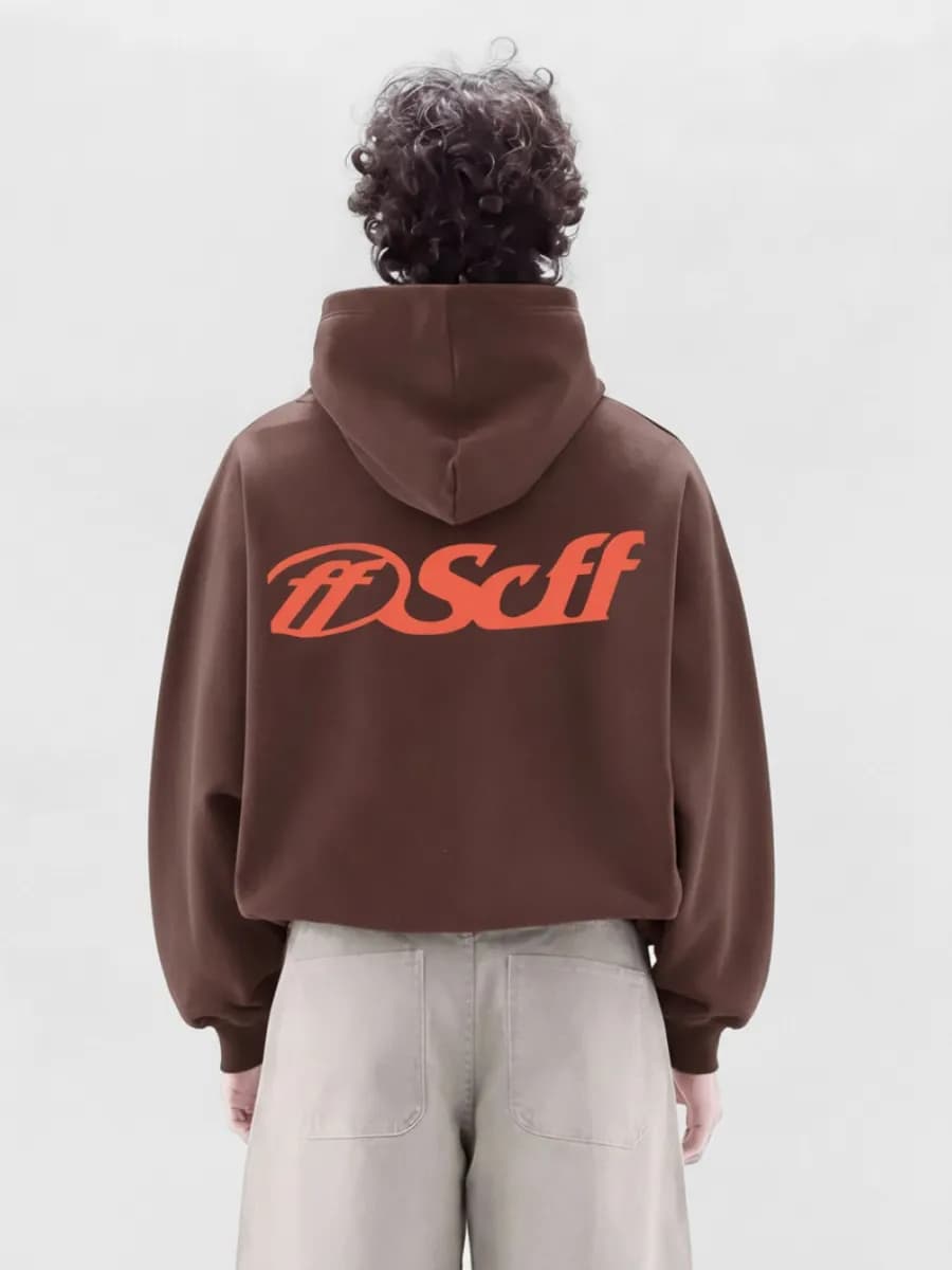 Худи оверсайз с принтом без начеса - фото 1