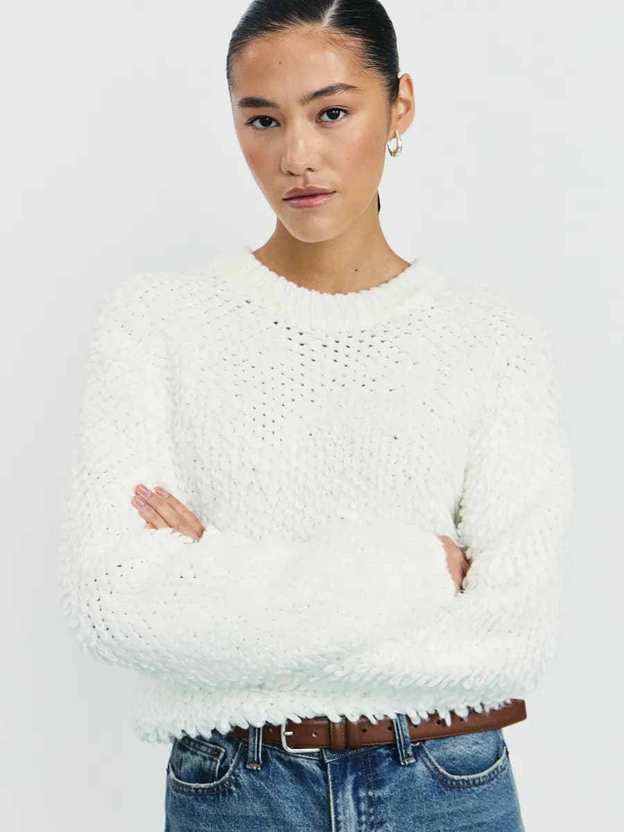 Джемпер вязаный базовый теплый в школу