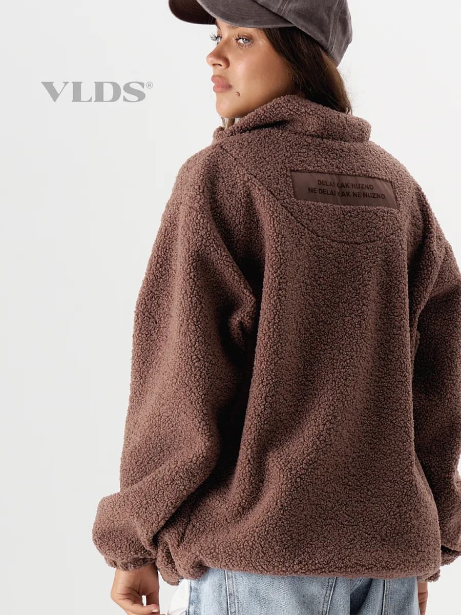 Толстовка на молнии плюшевая