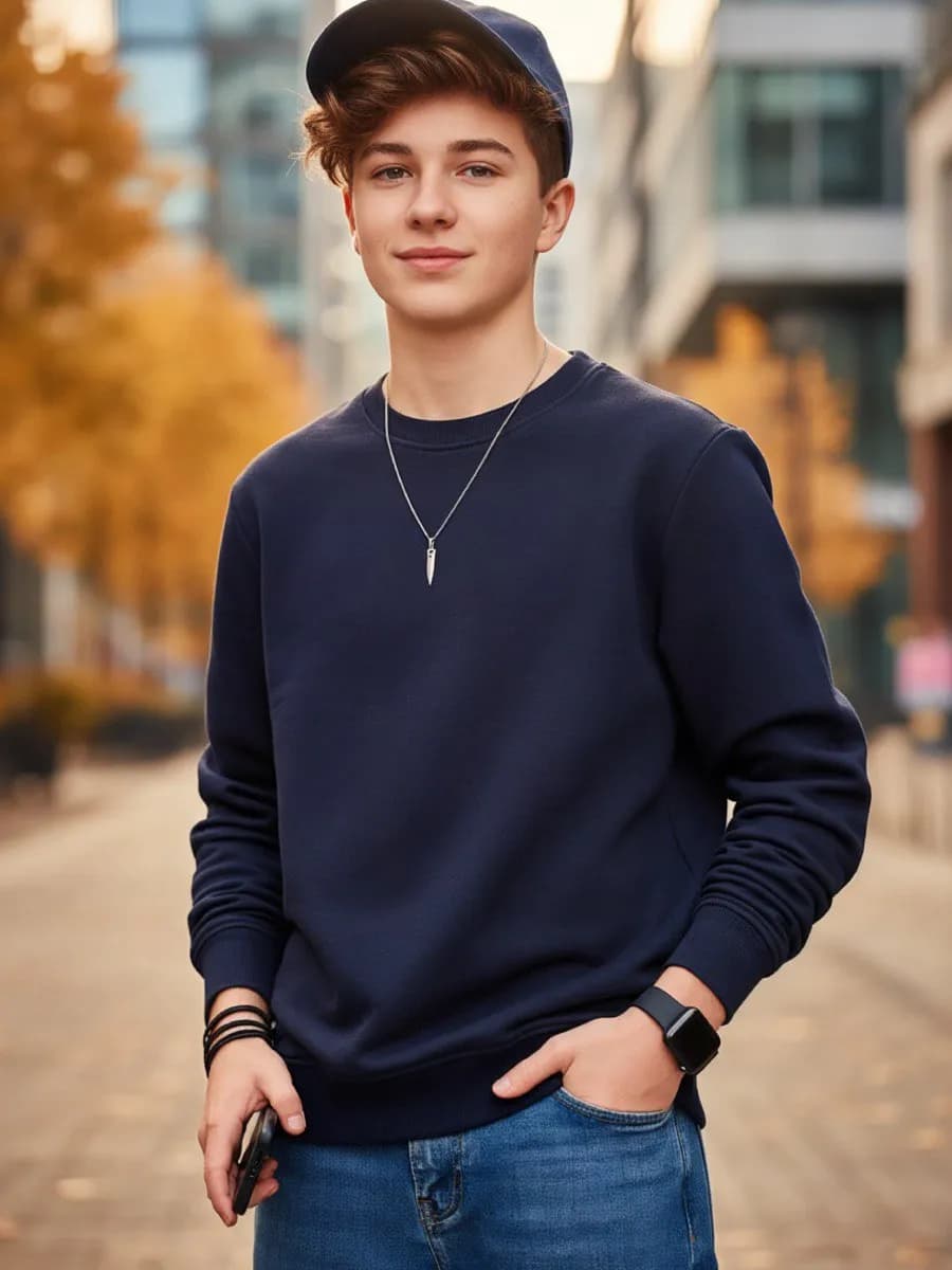 Свитшот для мальчика подростка школьный оверсайз - фото 1