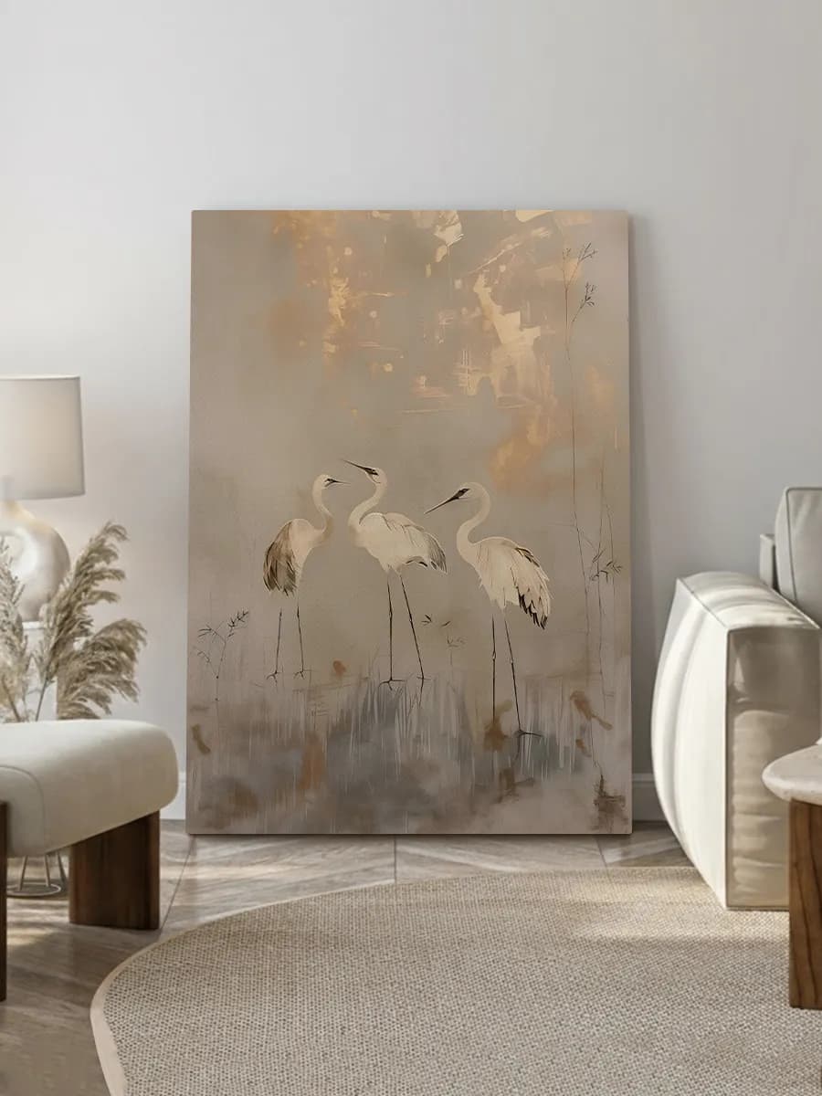 Картина на стену Три цапли 70х100 см - фото 1
