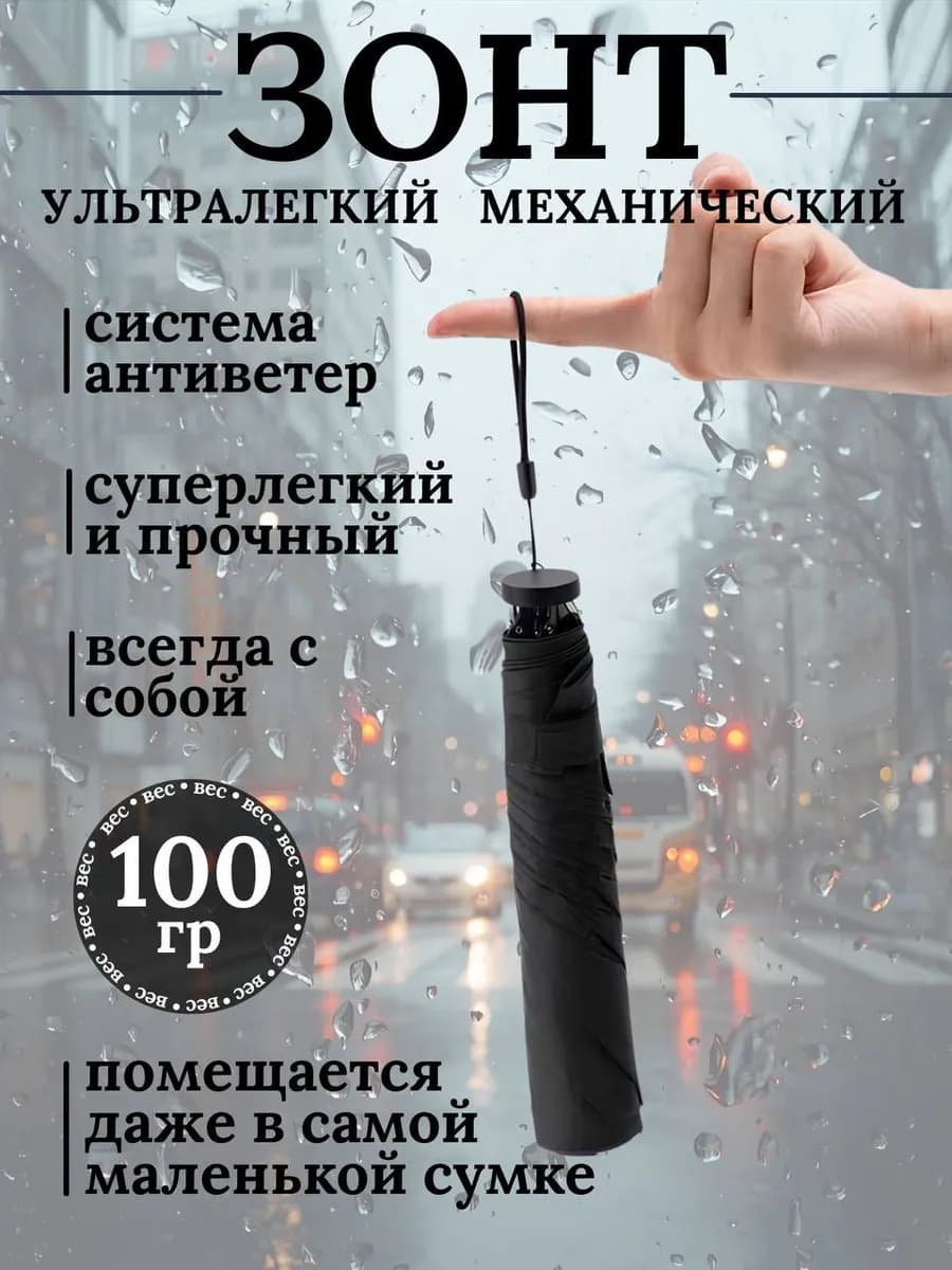 Зонт ультралегкий мужской