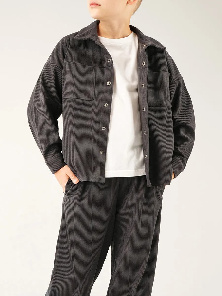 Костюм вельветовый брюки с рубашкой оверсайз