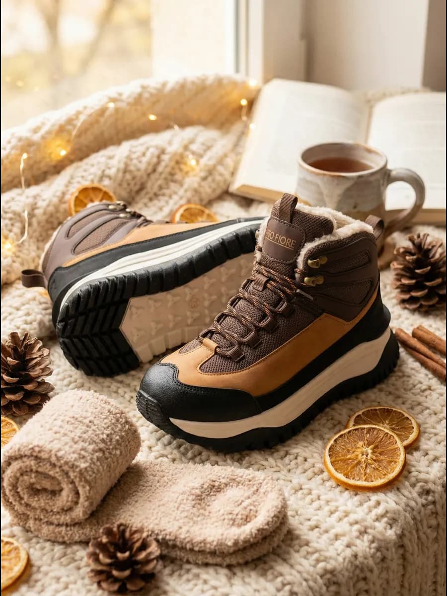 Кроссовки зимние на платформе высокие