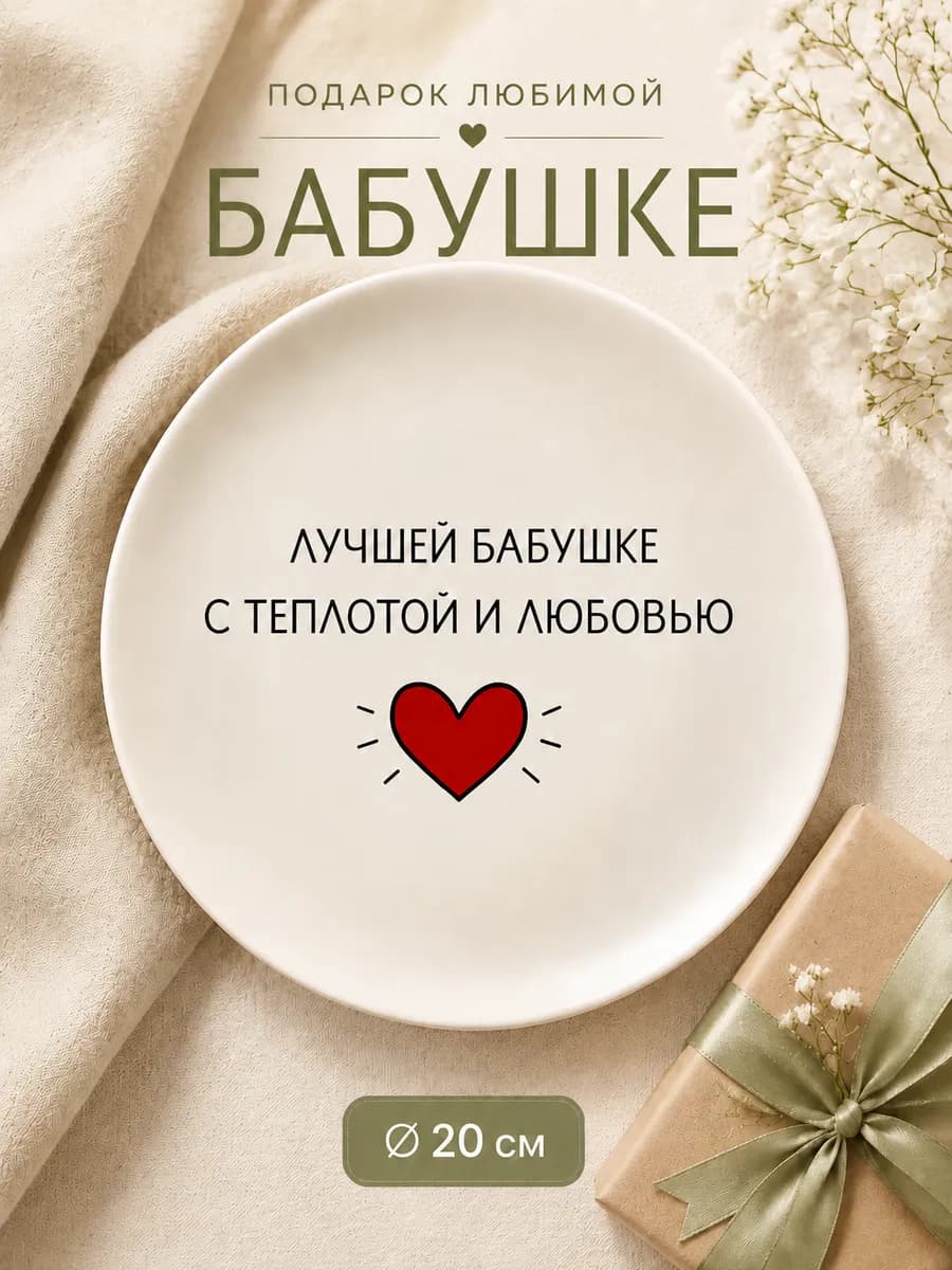 Тарелка подарок бабушке на день матери