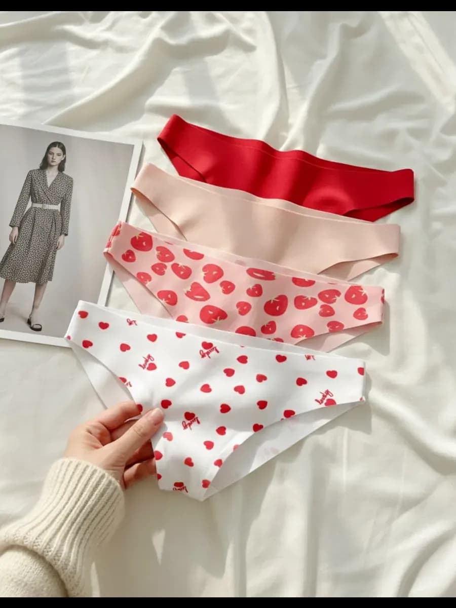 Трусы бразильяна танга бесшовные набор 4 штуки - фото 1