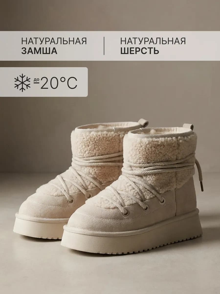 Угги зимние натуральные высокие с мехом