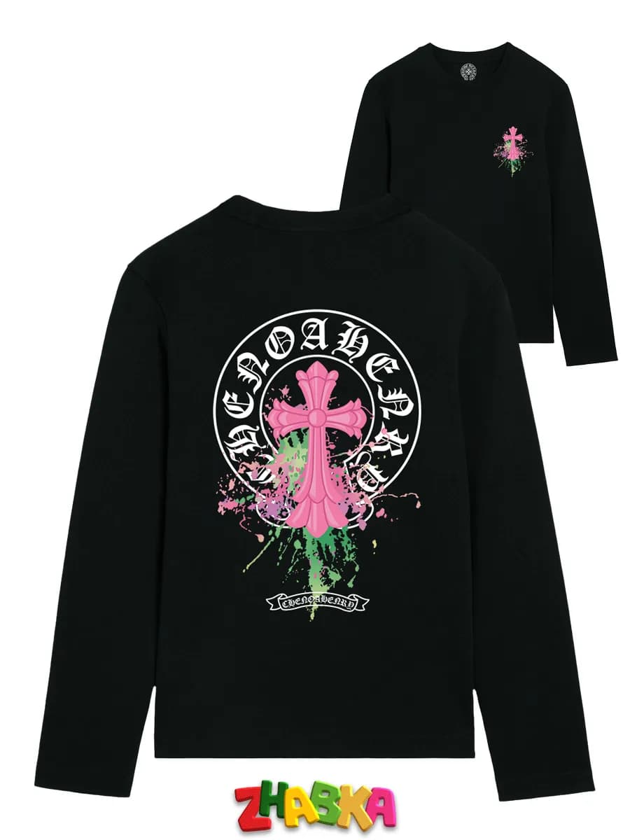 лонгслив с принтом оверсайз chrome hearts sk8
