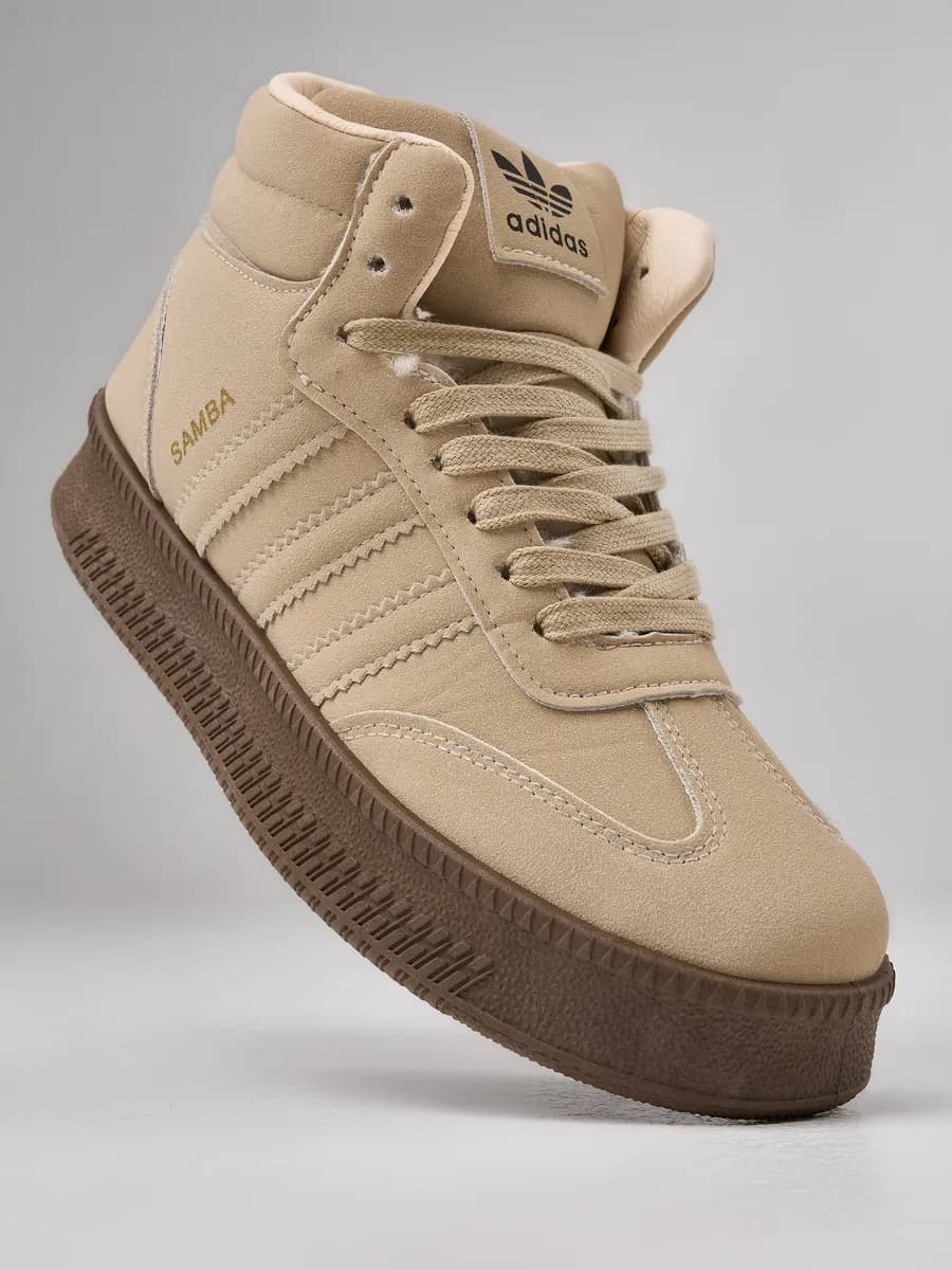 Кроссовки зимние стильные высокие с мехом