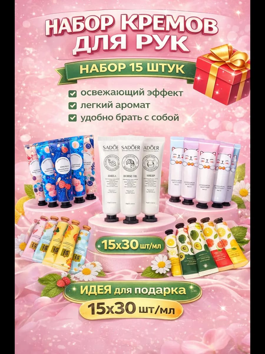 Мега набор кремов для рук 15 в 1