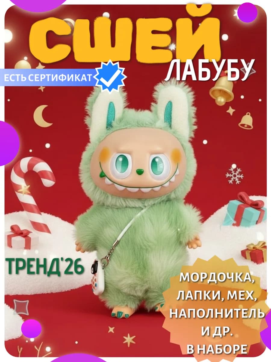 Подарочный набор для девочки сделай сам лабубу