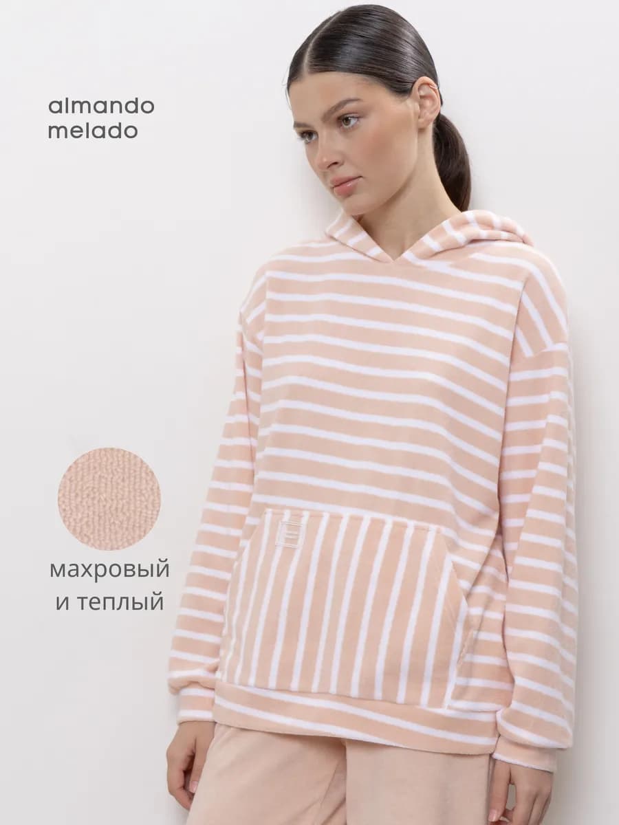 Худи махровое с капюшоном оверсайз