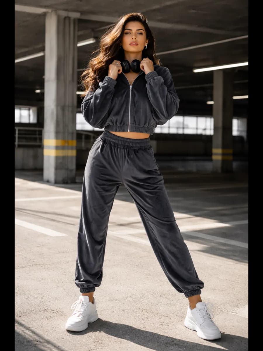 Костюм спортивный женский велюровый домашний