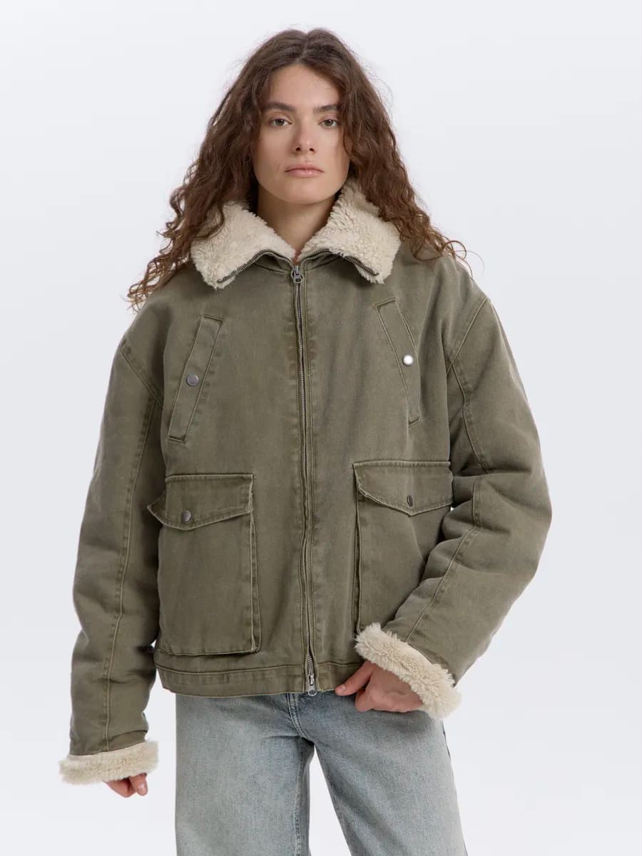 Парка куртка зимняя с мехом утепленная больших размеров