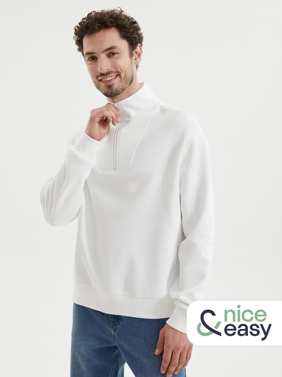 Мужской свитшот с воротником