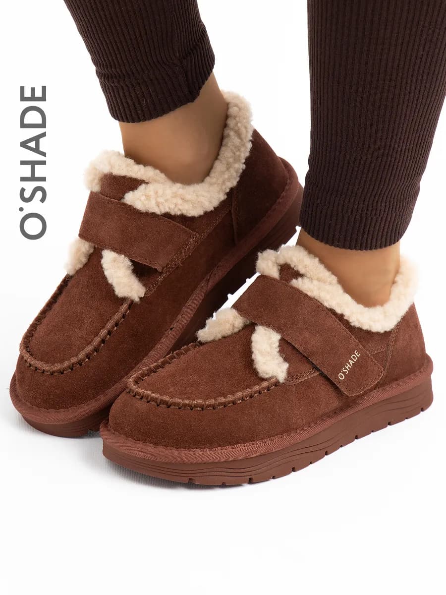 Полуботинки утепленные женские коричневые
