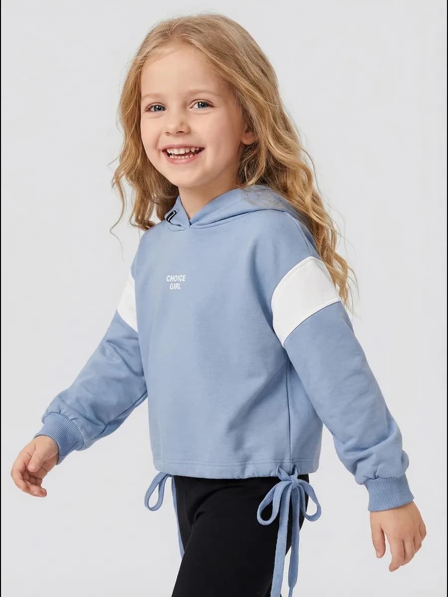Худи для девочки с завязками в школу