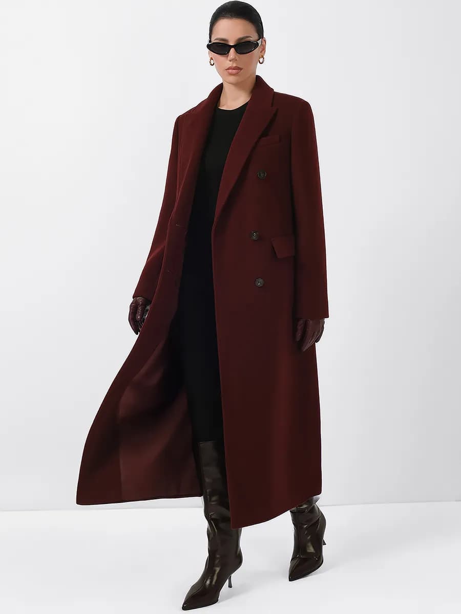 Пальто оверсайз длинное