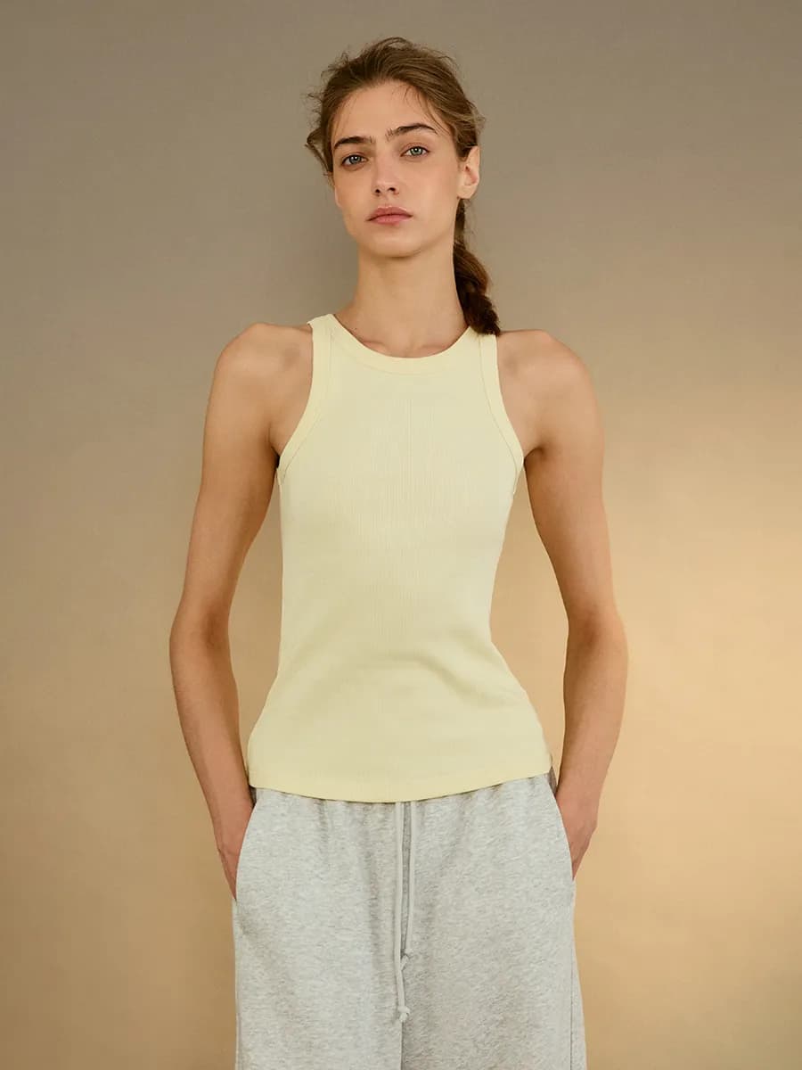 Майка TANKTOP облегающая в рубчик