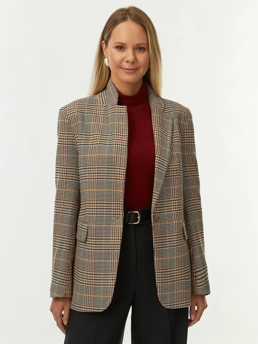 Жакет приталенный на пуговице - фото 1