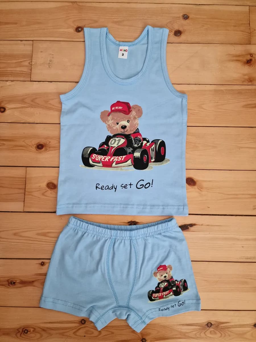 Комплект нижнего белья майка и трусы детское с рисунком