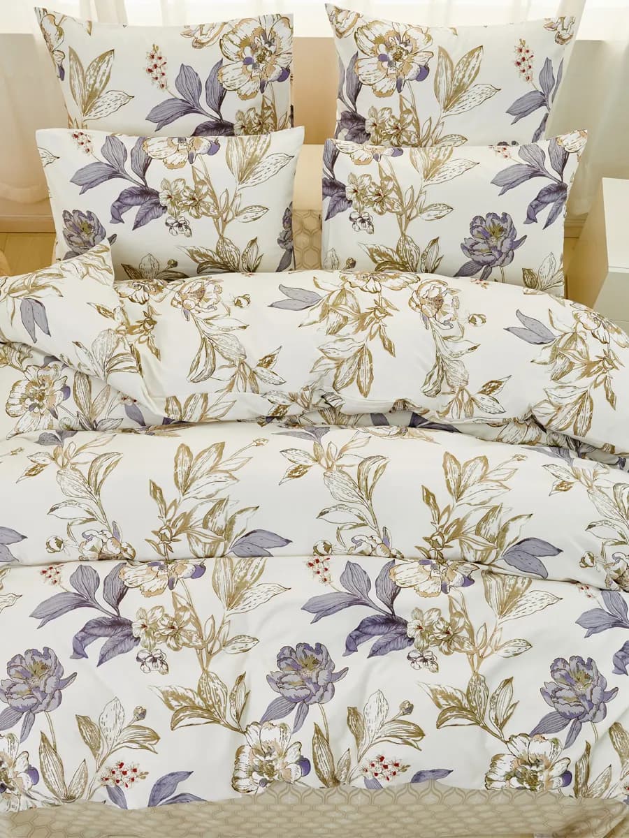 Постельное белье 1.5 спальное Сатин HD-048 - фото 1