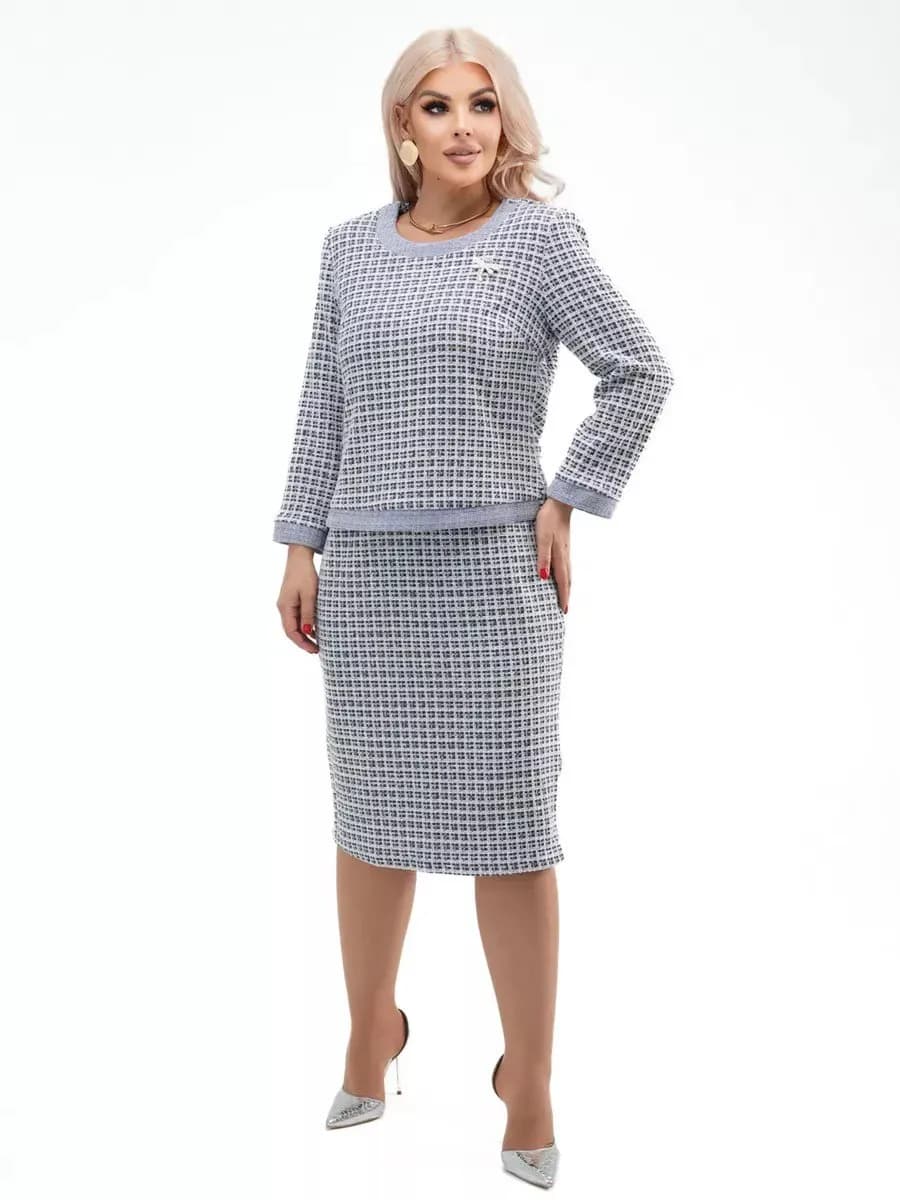 Платье из твида офисное нарядное вечернее