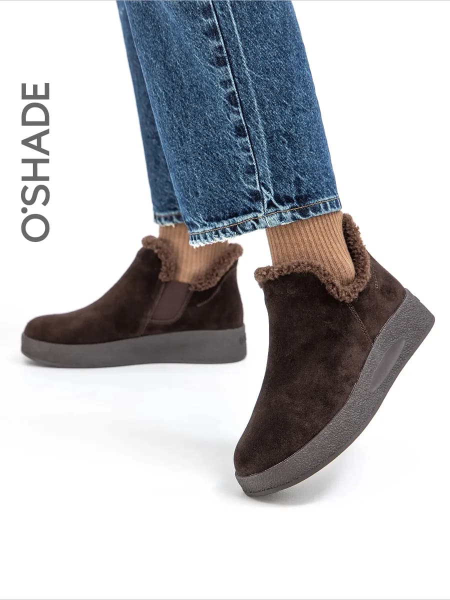 Ботинки женские зимние коричневые