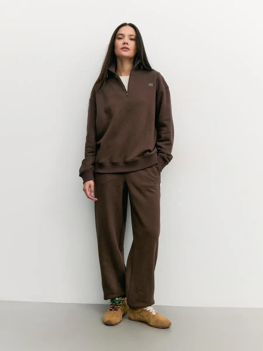 Зимний спортивный костюм оверсайз с начесом