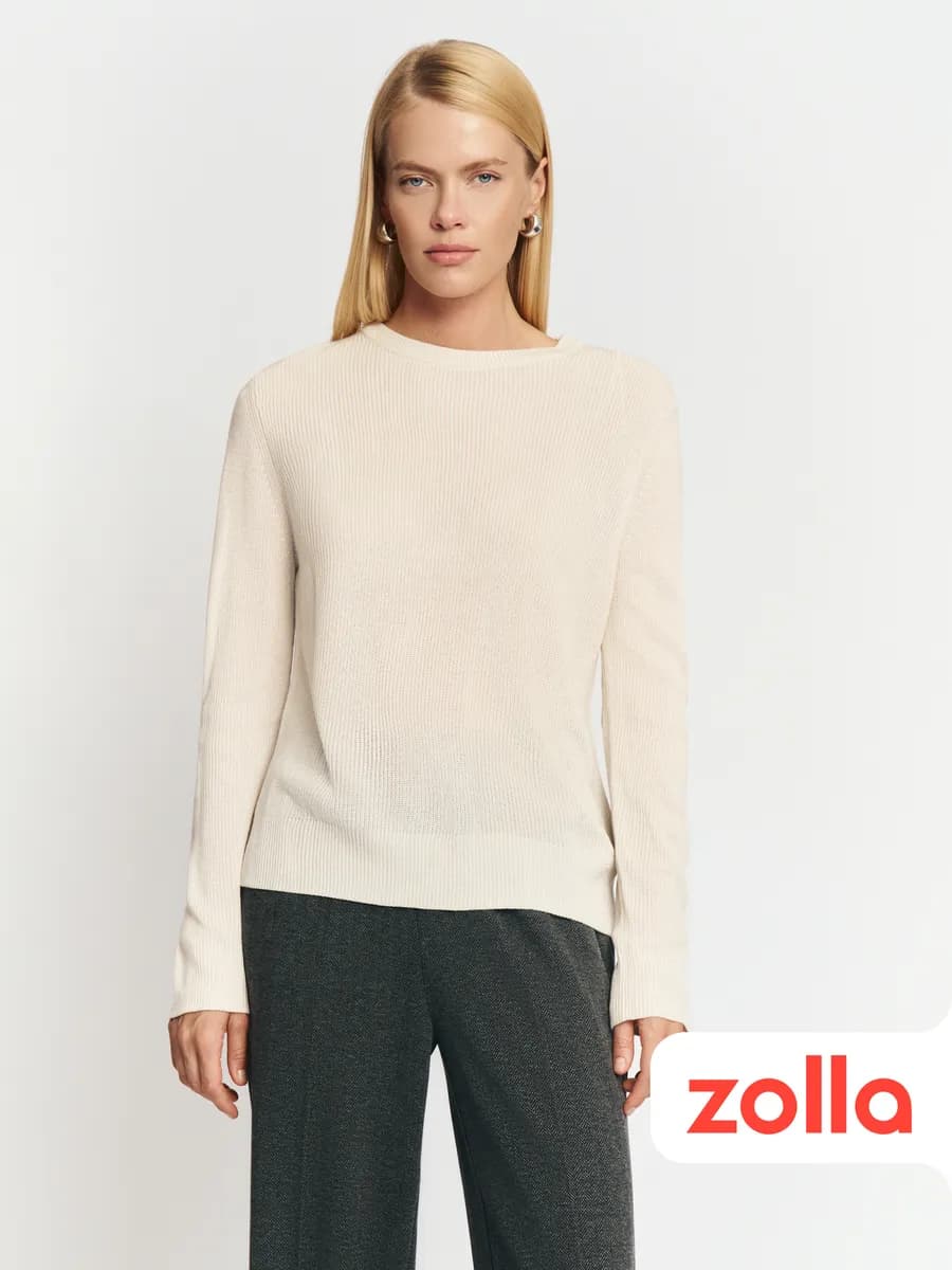 Вязаный женский джемпер из акрила