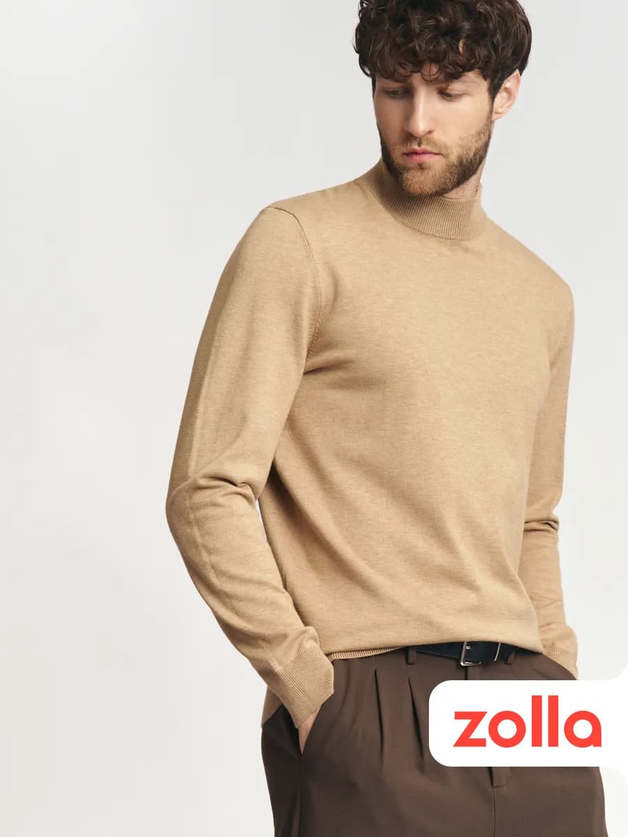 Тонкая мужская водолазка с горлом