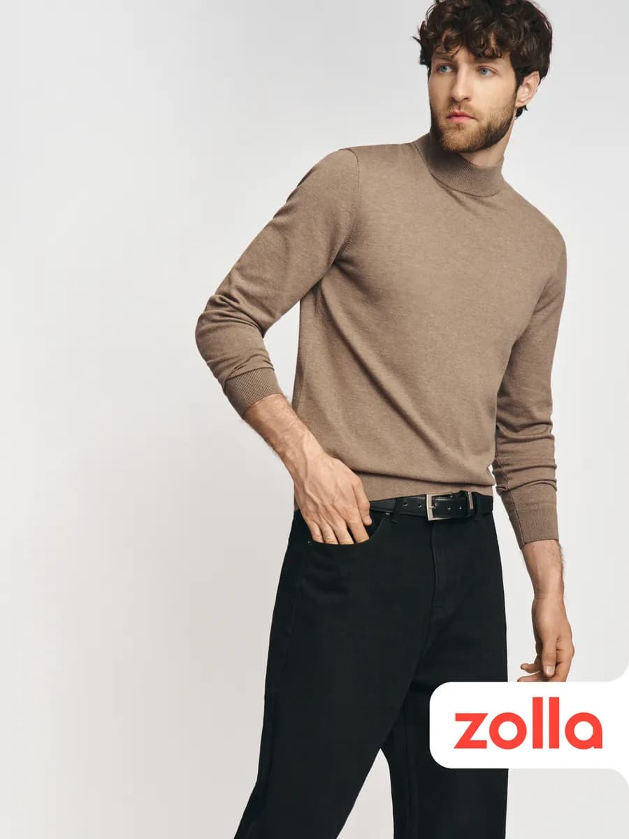 Тонкая мужская водолазка с горлом