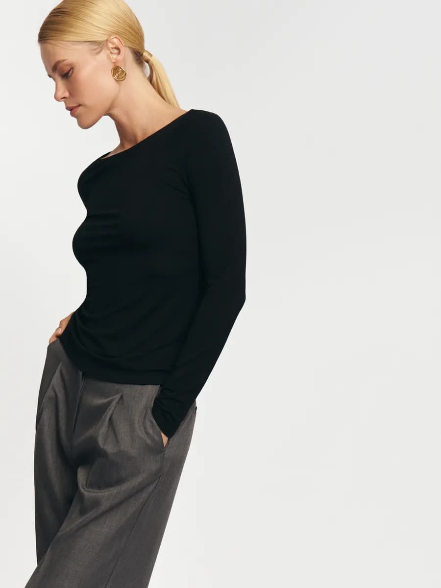 Женский лонгслив из вискозы