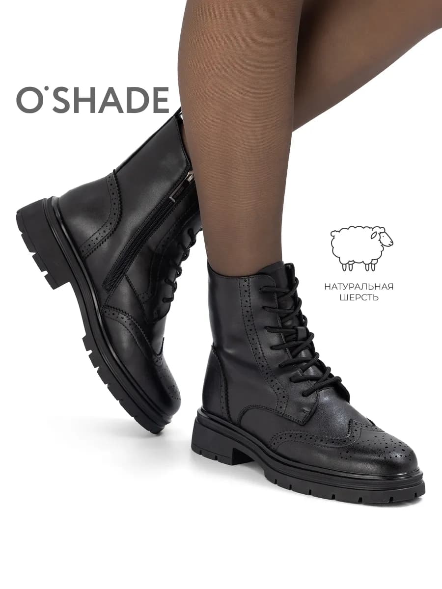 Ботинки женские зимние черные - фото 1