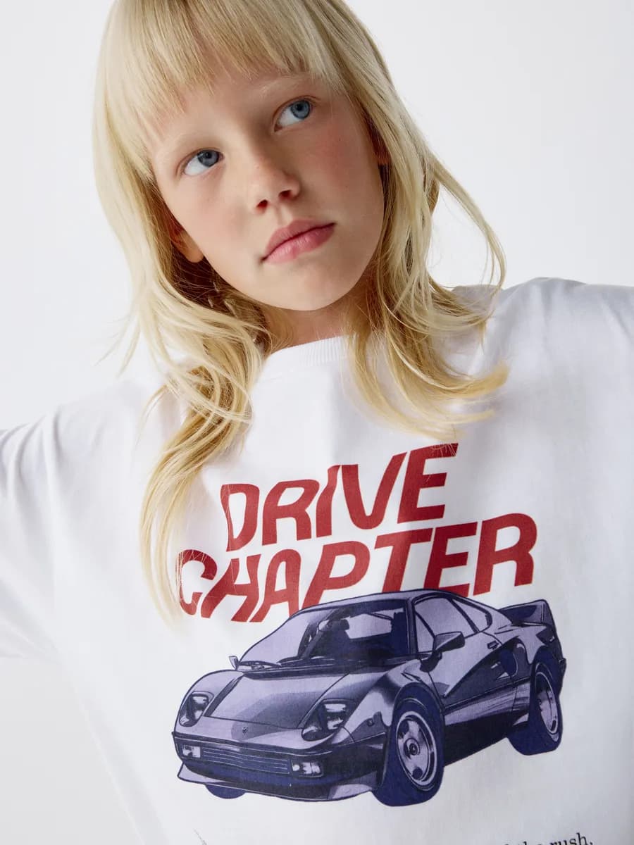 Футболка оверсайз хлопковая с принтом